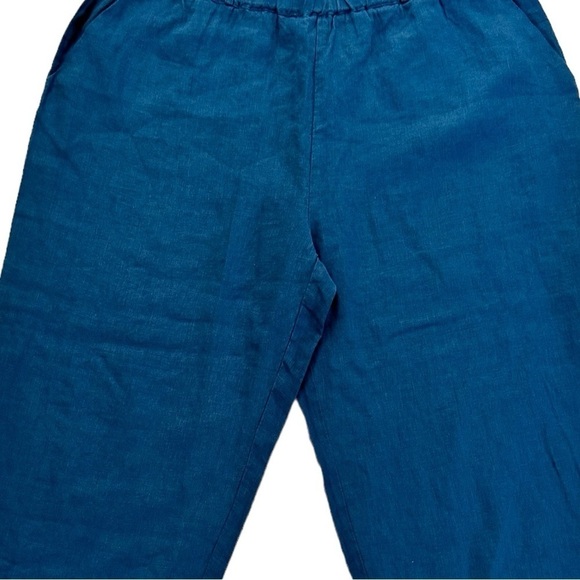 Poetry Women’s Pull On Pants 100% Linen Size 16 Leg Pockets - Picture 3 of 16